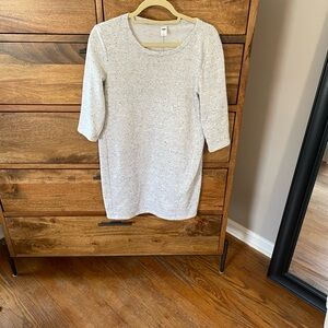 Old Navy Gray Speckled 3/4 Sleeve Dress